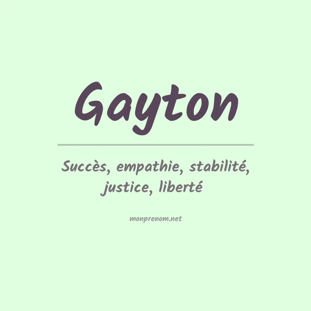 Prénom Gayton