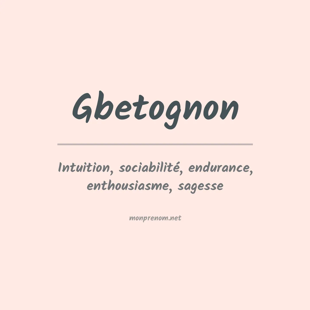 Prénom Gbetognon