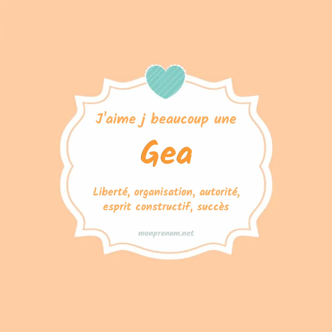 J'aime beaucoup Gea