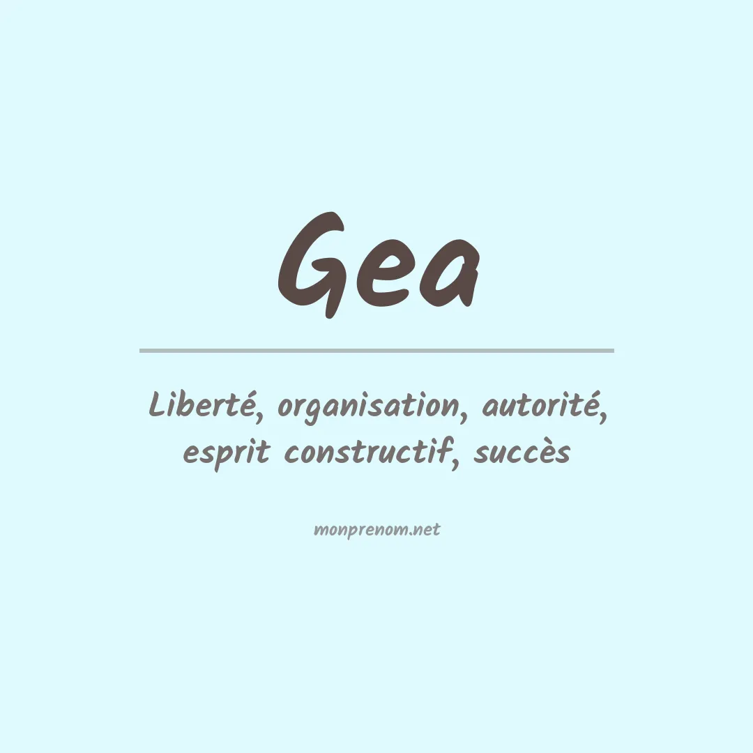 Signification du prénom Gea