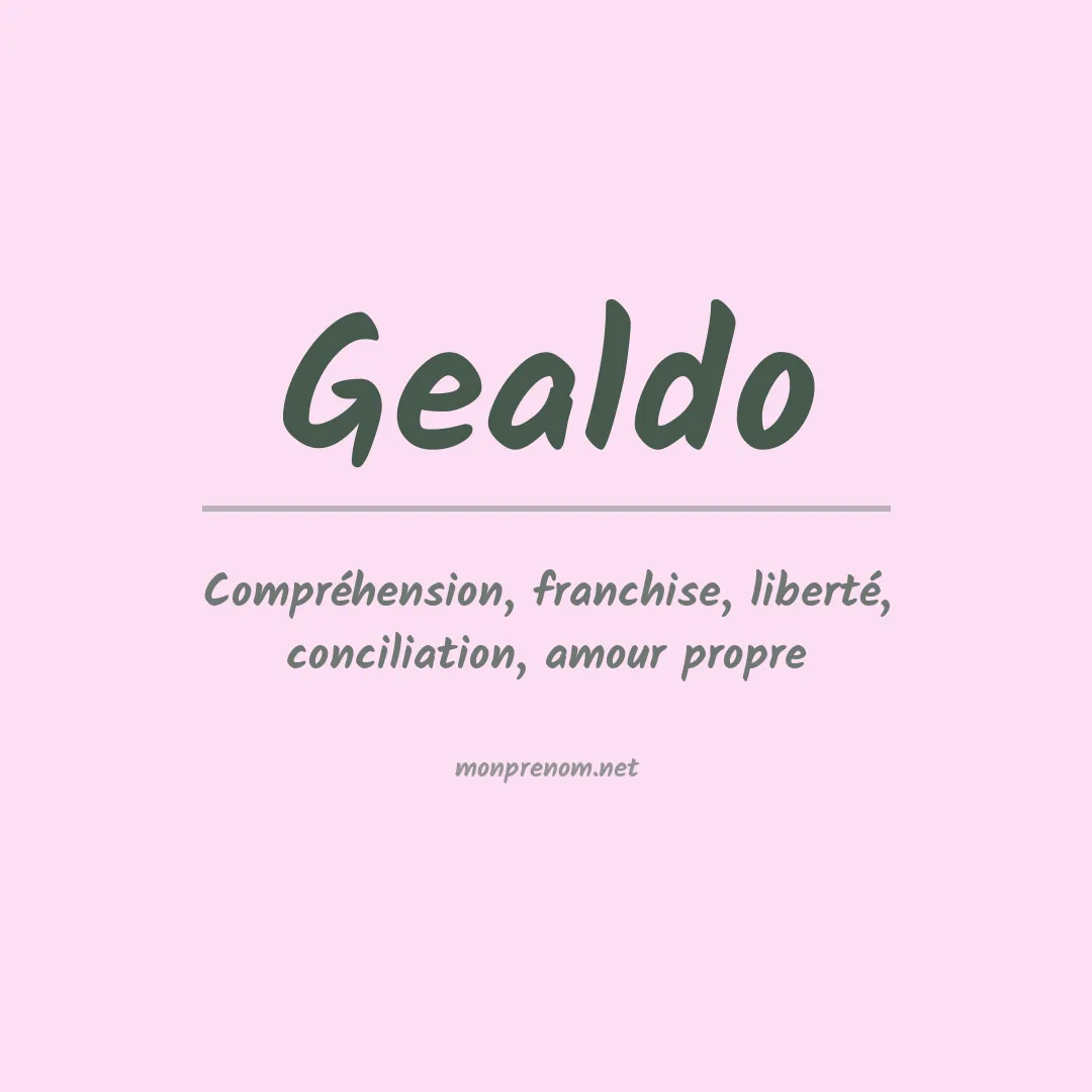 Prénom Gealdo
