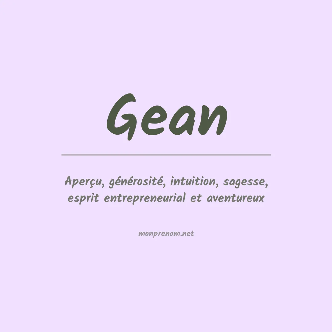Prénom Gean