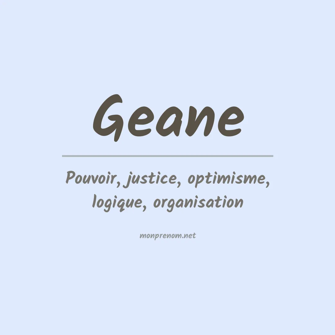 Prénom Geane