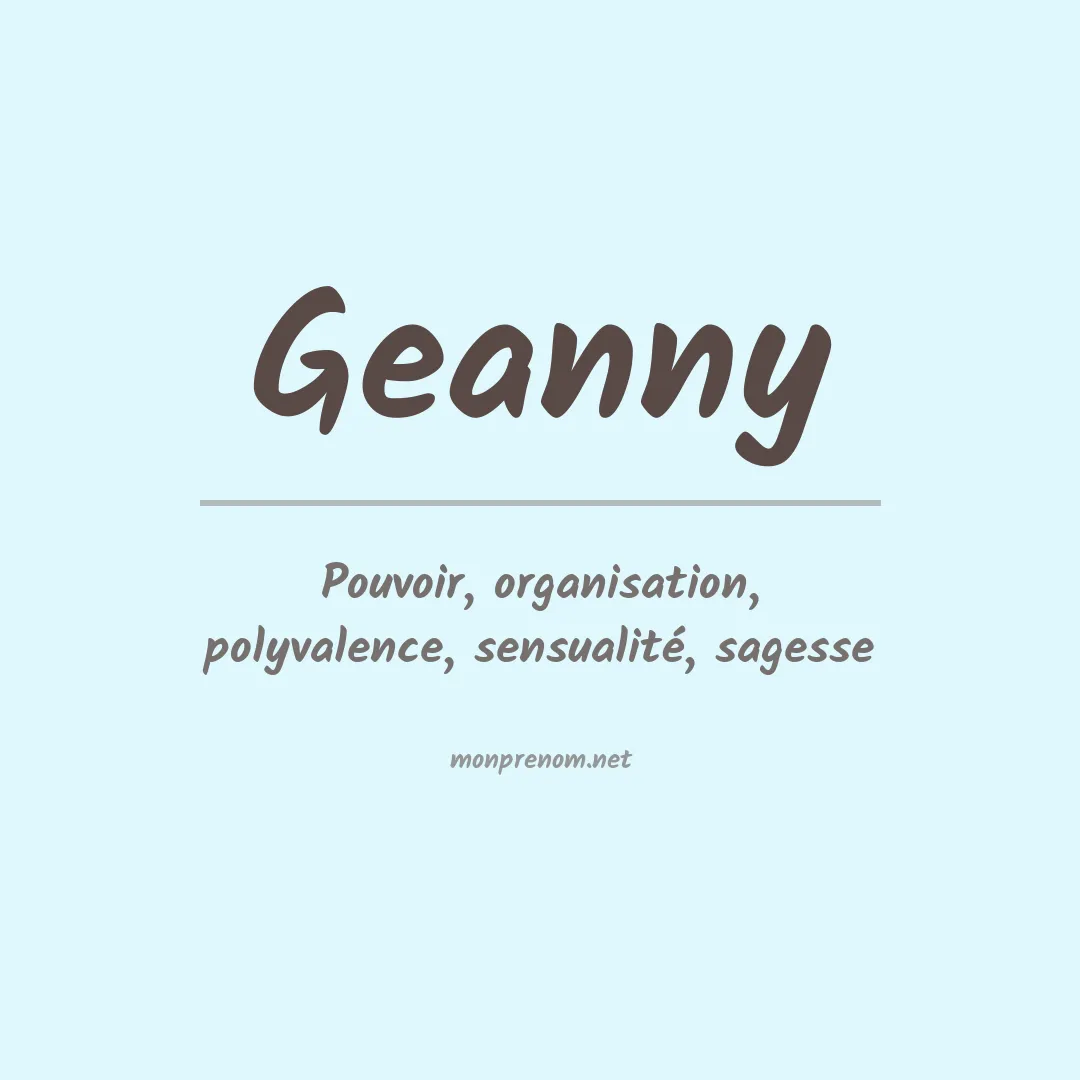 Prénom Geanny
