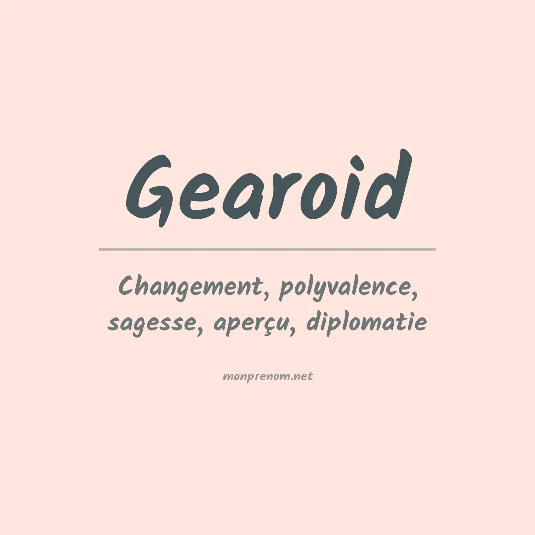Signification du prénom Gearoid