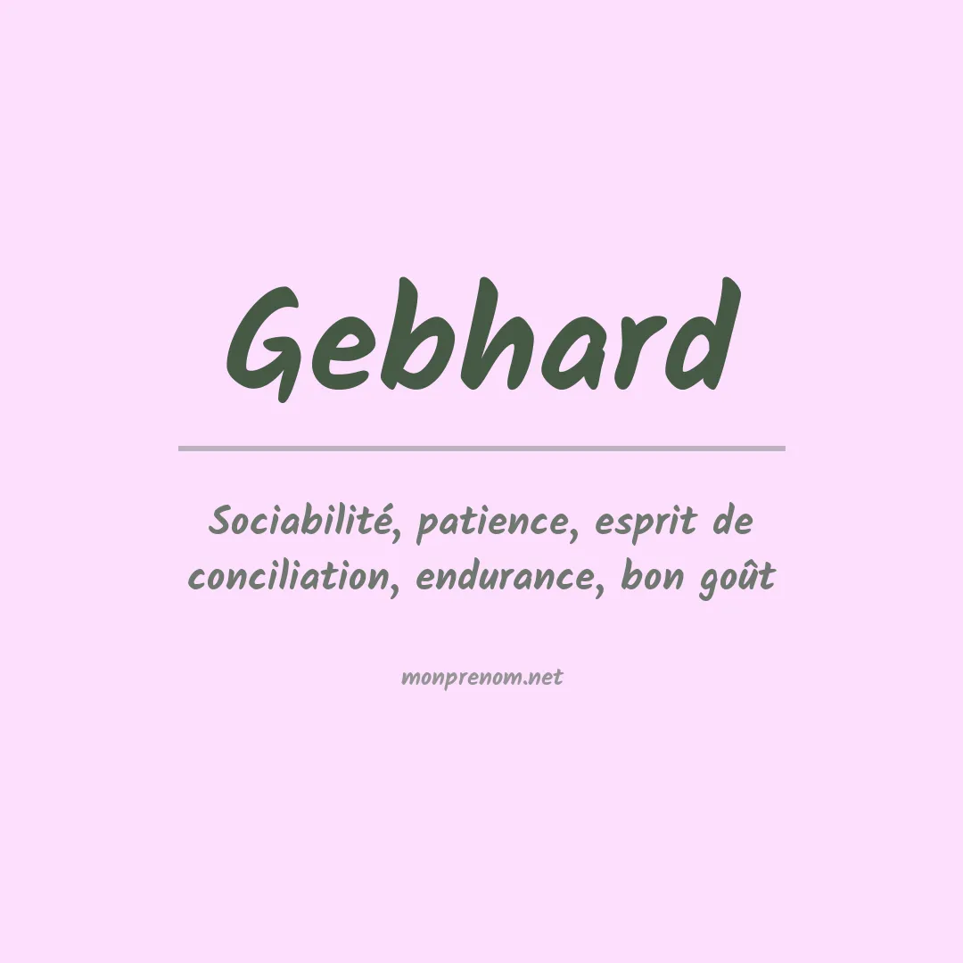 Prénom Gebhard