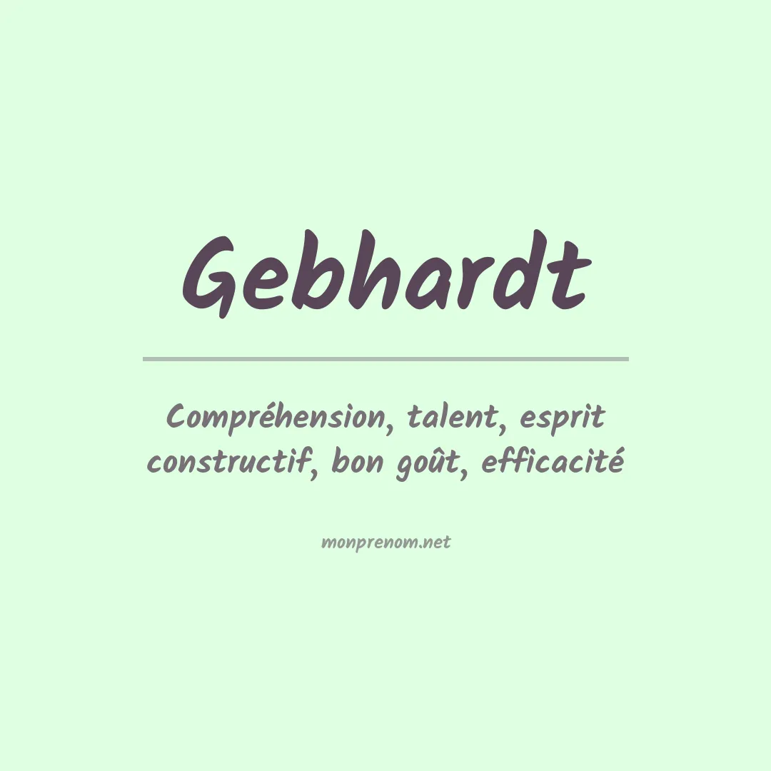 Prénom Gebhardt