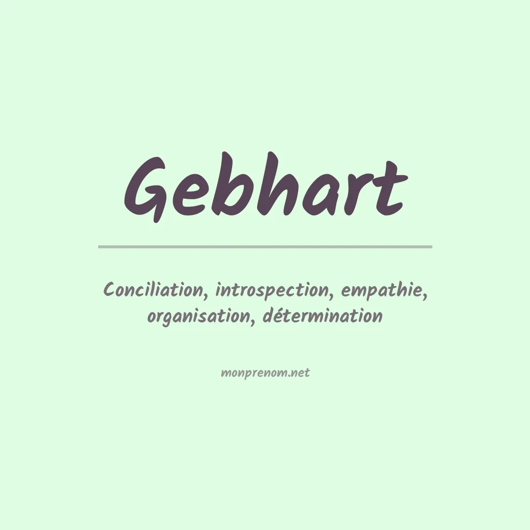 Prénom Gebhart