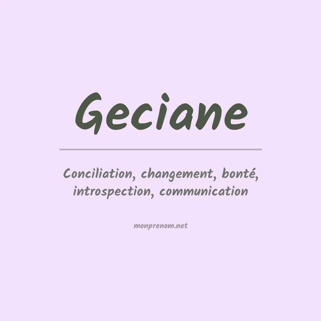 Prénom Geciane
