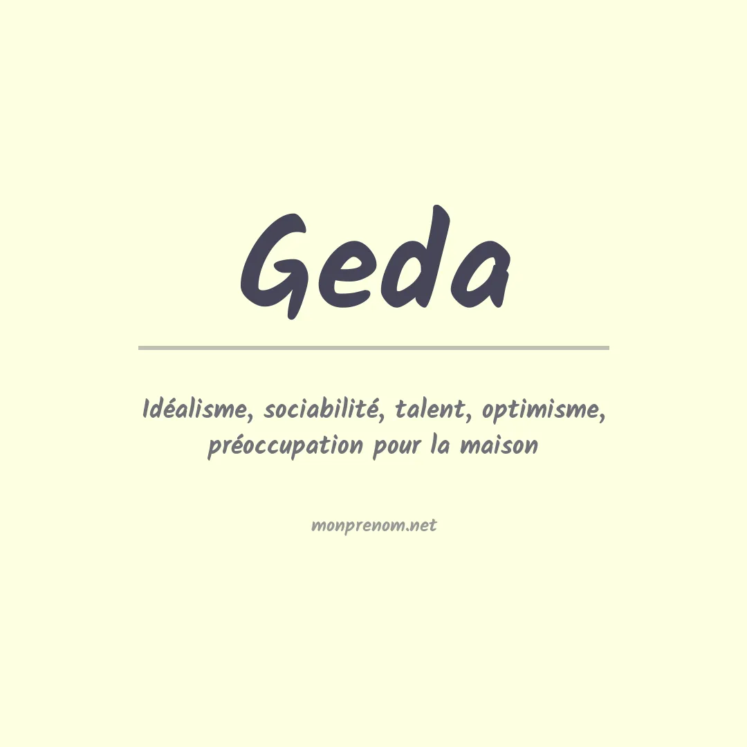 Signification du prénom Geda