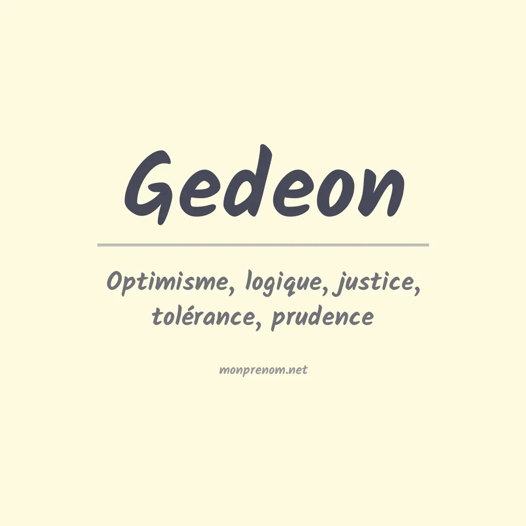 Prénom Gedeon