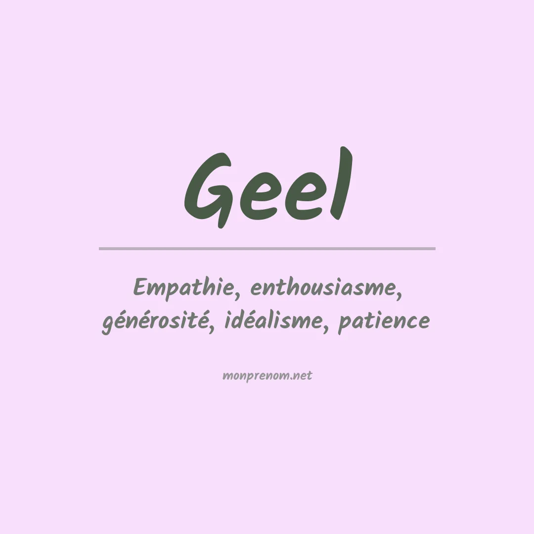 Prénom Geel