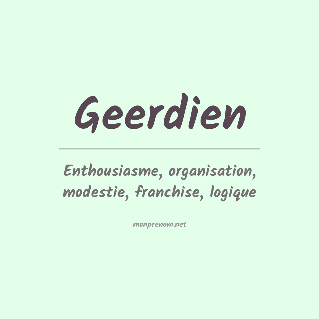 Signification du prénom Geerdien
