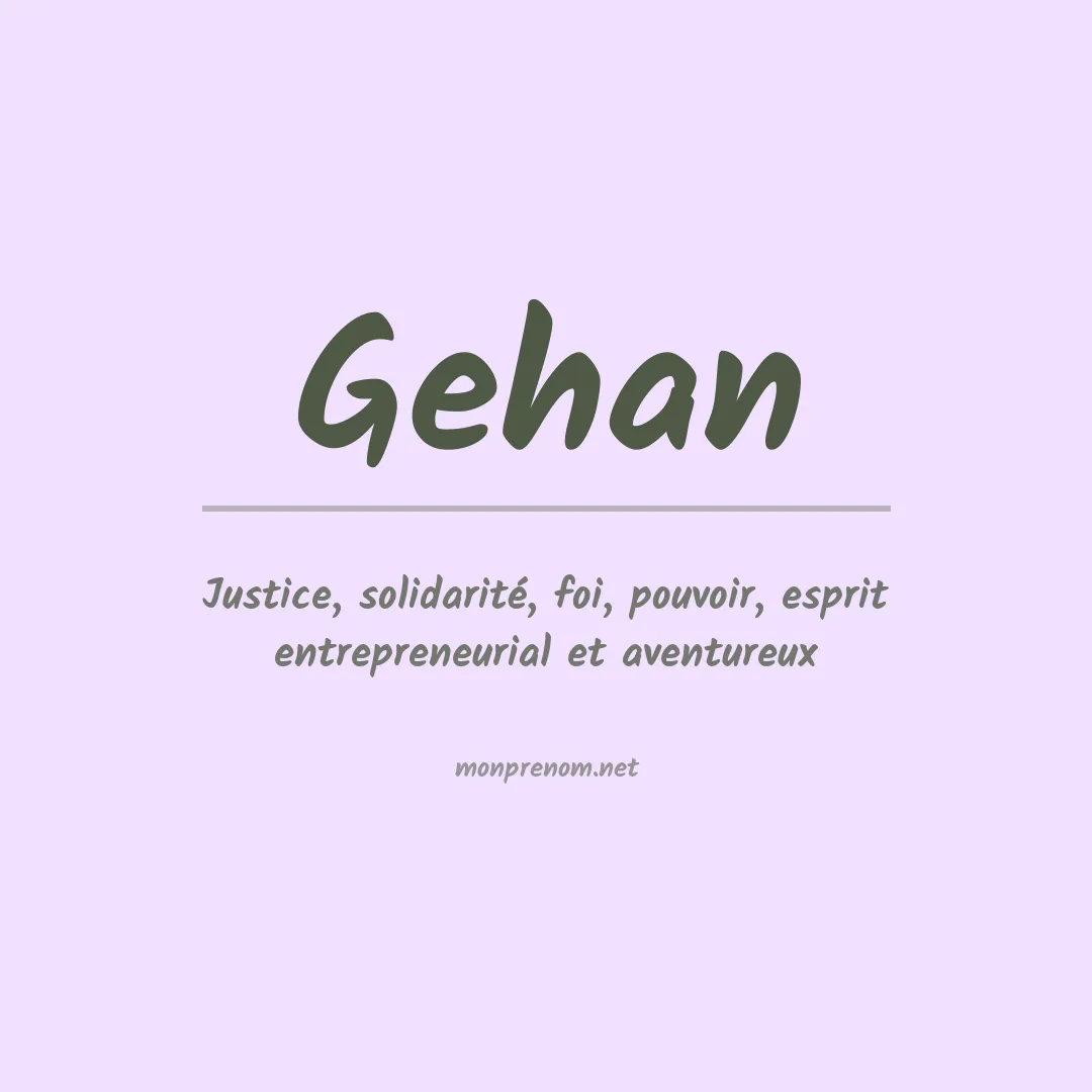 Prénom Gehan