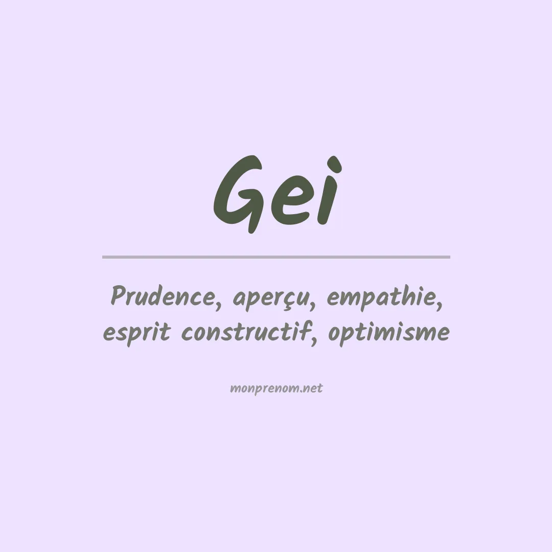 Prénom Gei