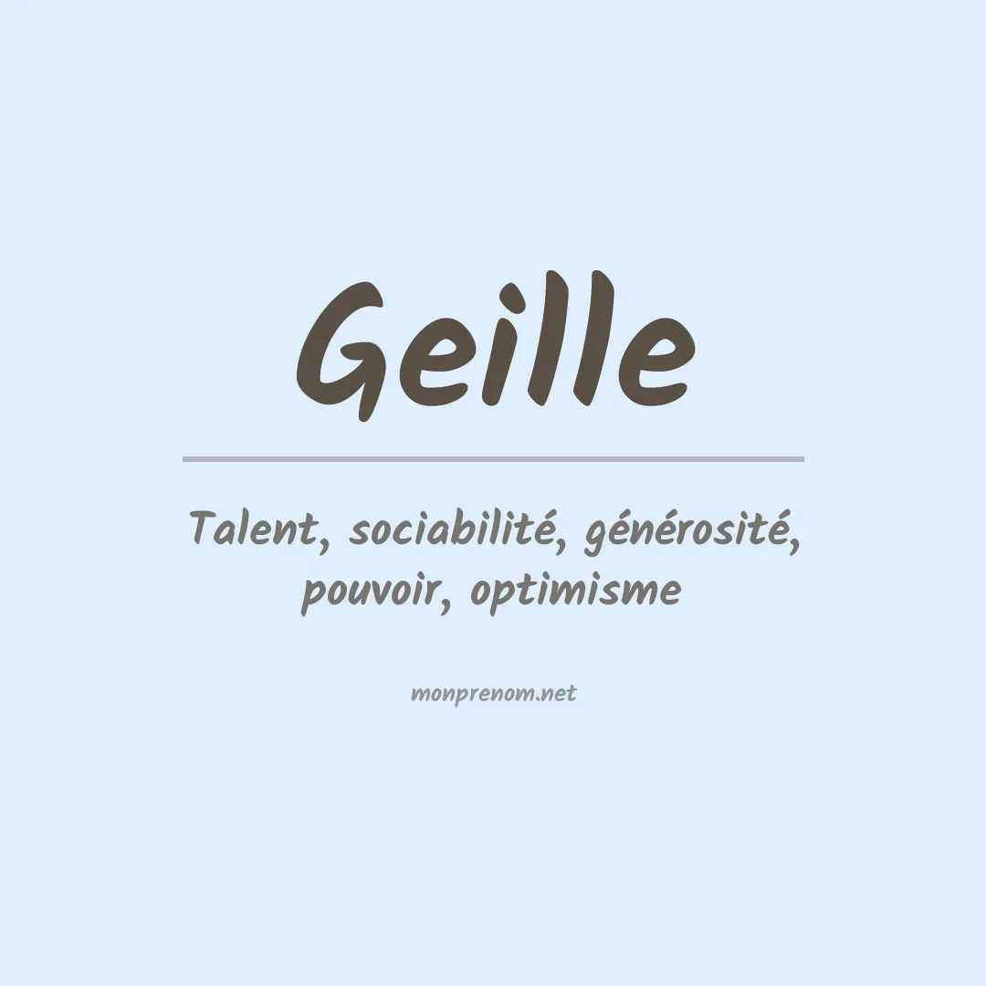 Signification du prénom Geille
