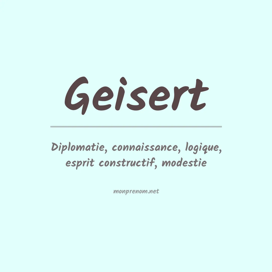 Prénom Geisert