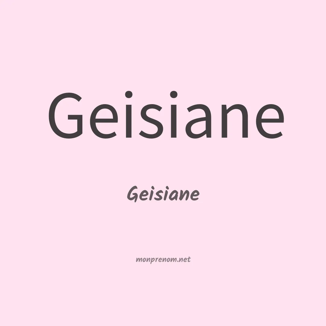 Geisiane en chinois