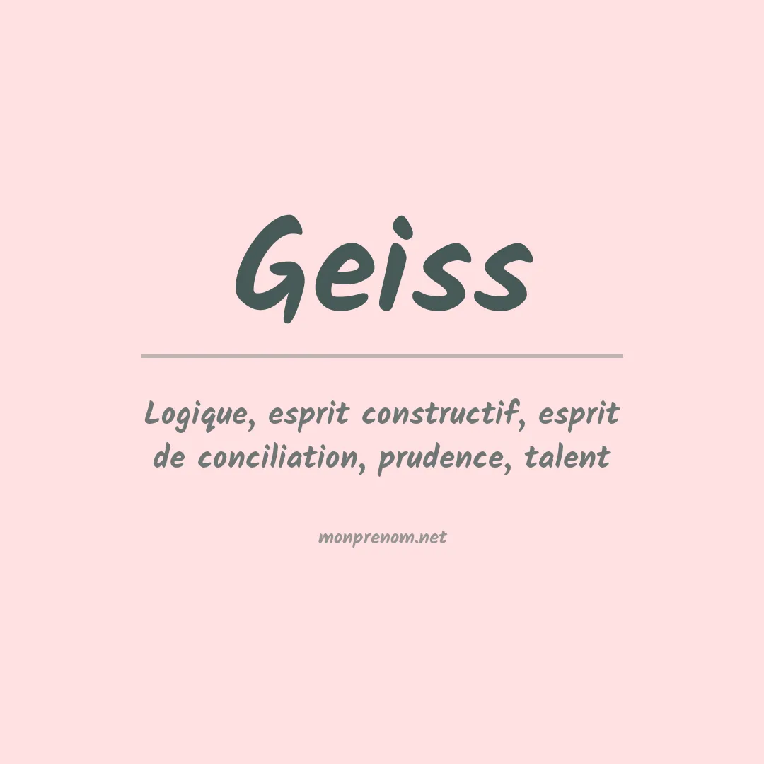 Prénom Geiss