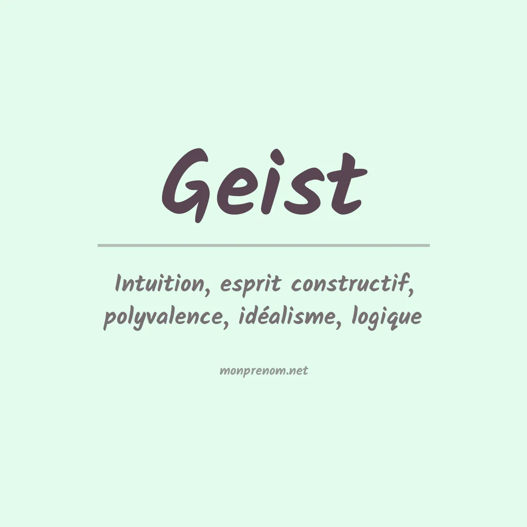 Prénom Geist