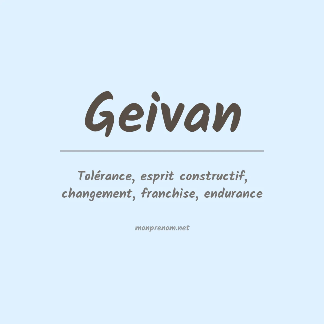 Prénom Geivan