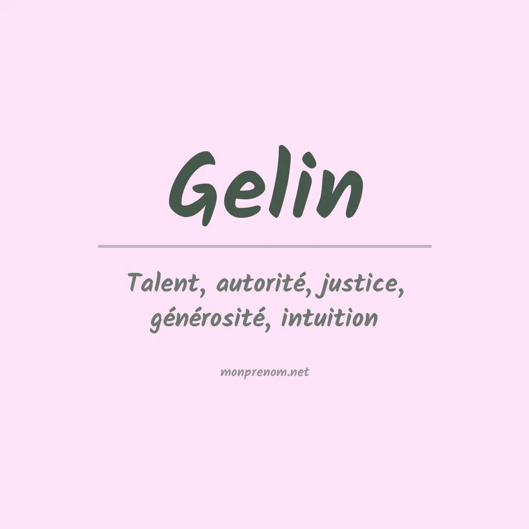 Prénom Gelin