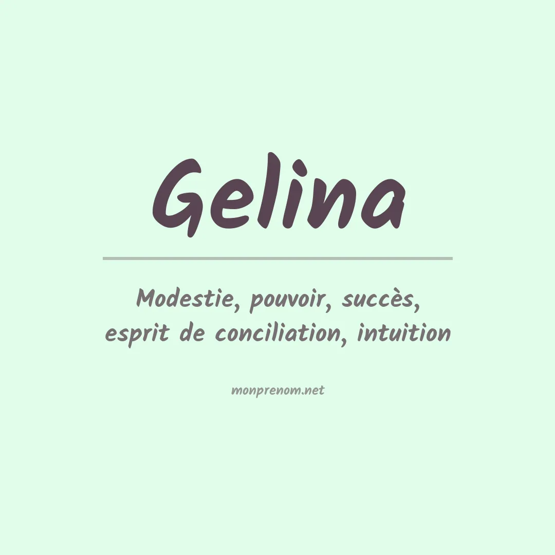 Prénom Gelina