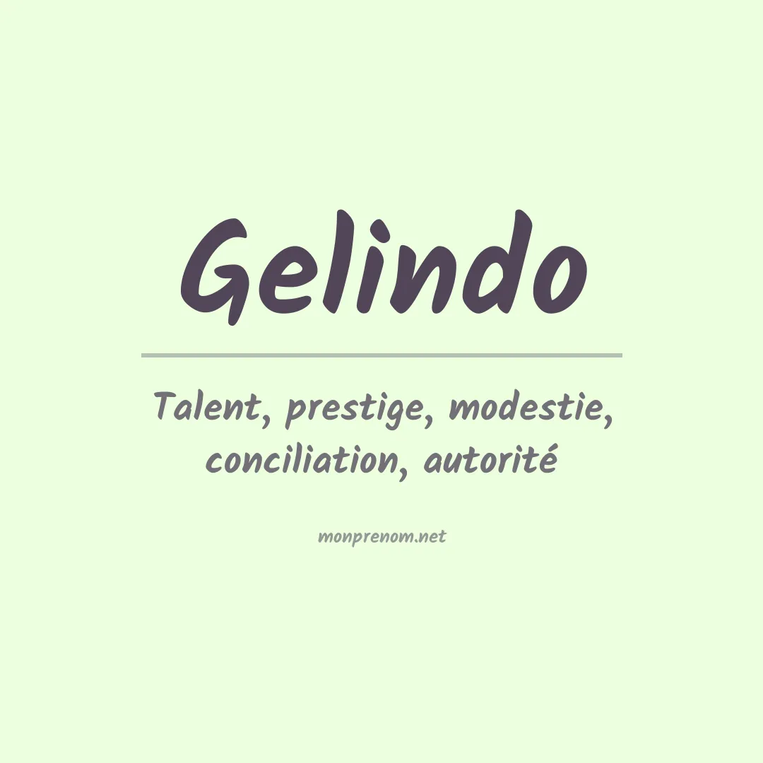 Signification du prénom Gelindo