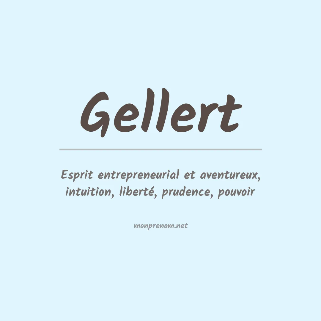 Prénom Gellert