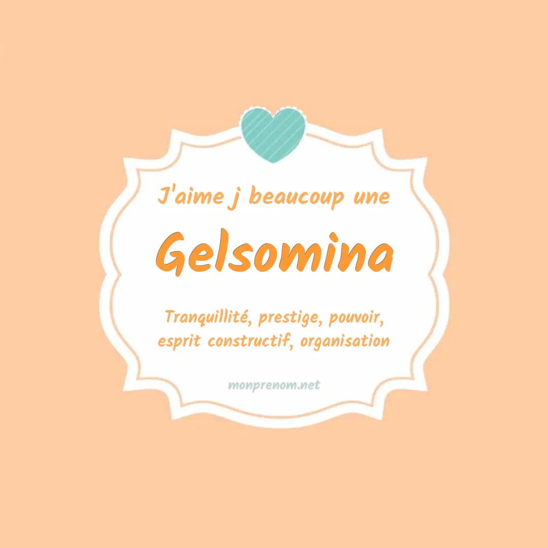 J'aime beaucoup Gelsomina