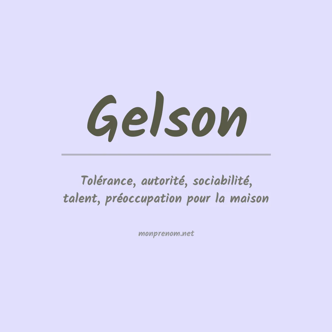 Prénom Gelson