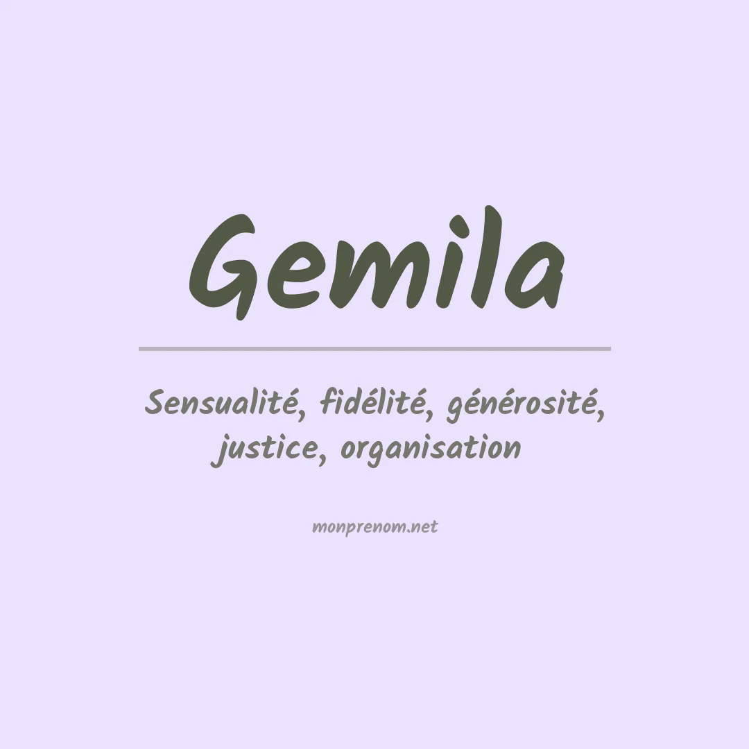Signification du prénom Gemila
