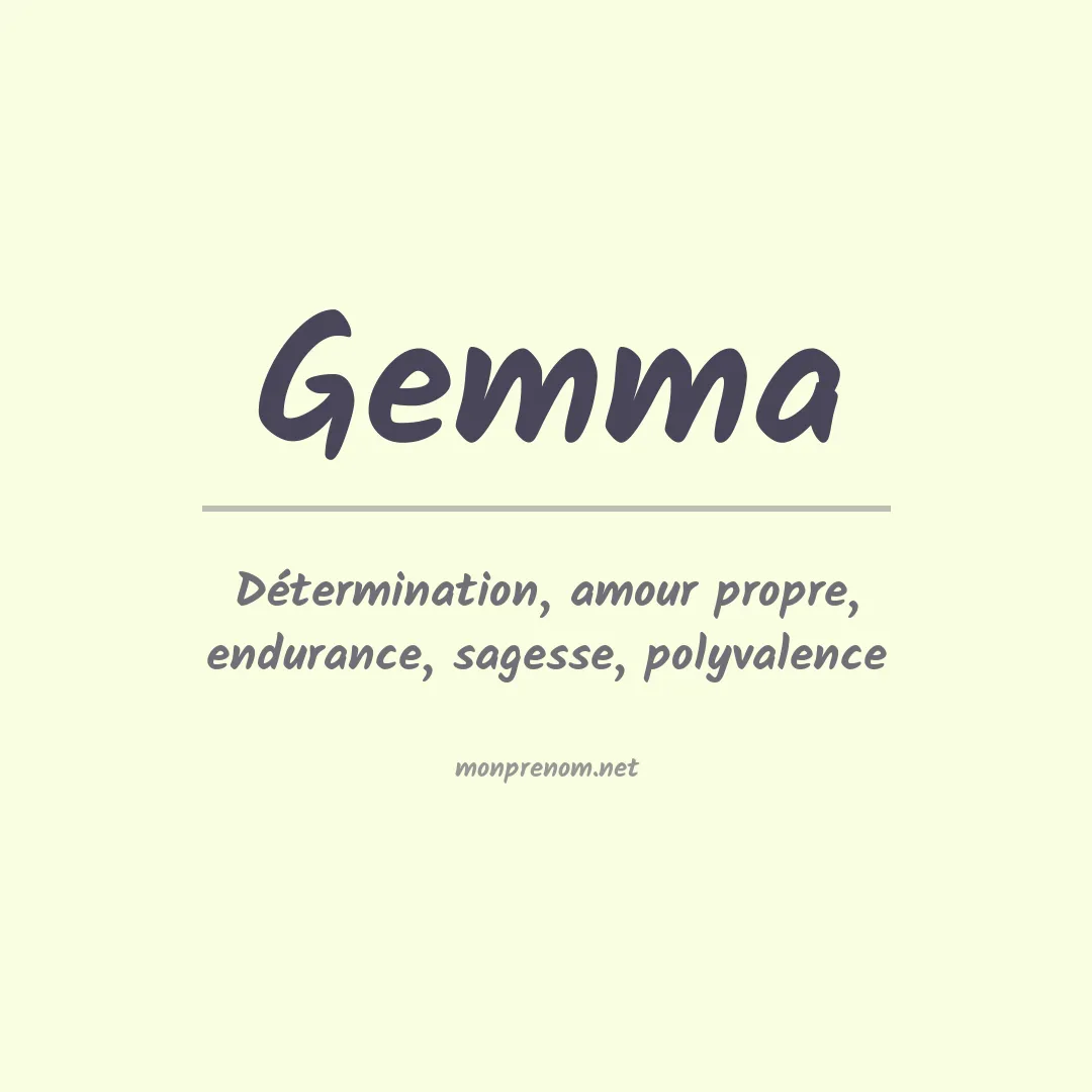 Prénom Gemma