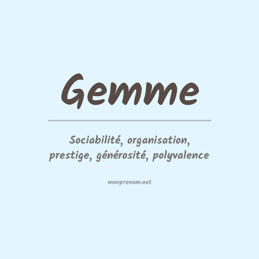 Prénom Gemme
