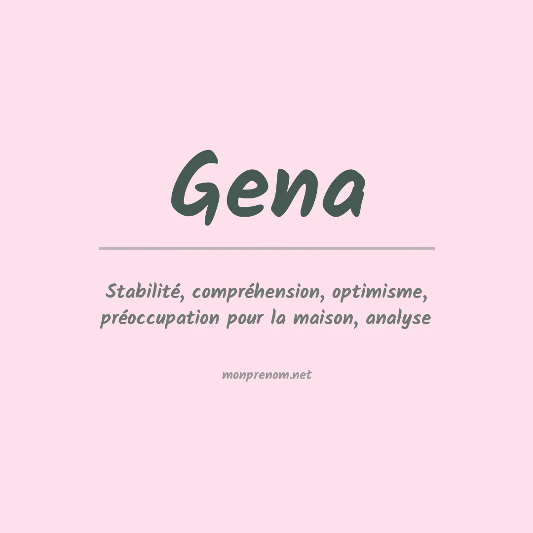 Prénom Gena