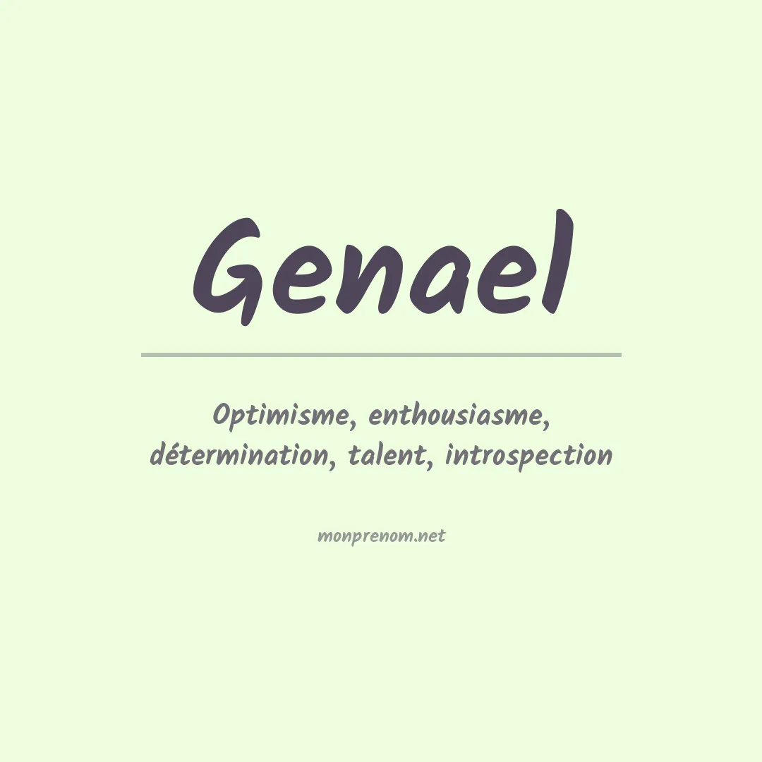 Signification du prénom Genael