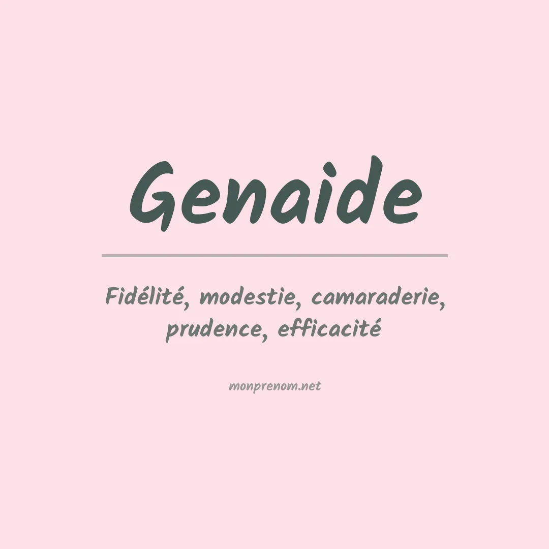 Signification du prénom Genaide