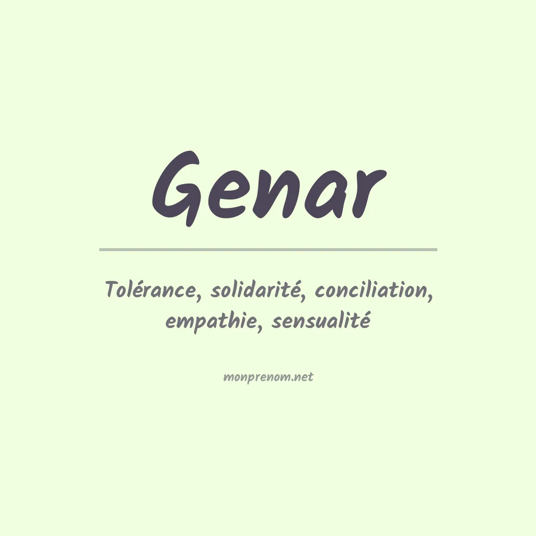 Prénom Genar