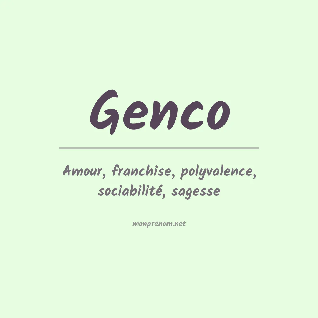 Prénom Genco