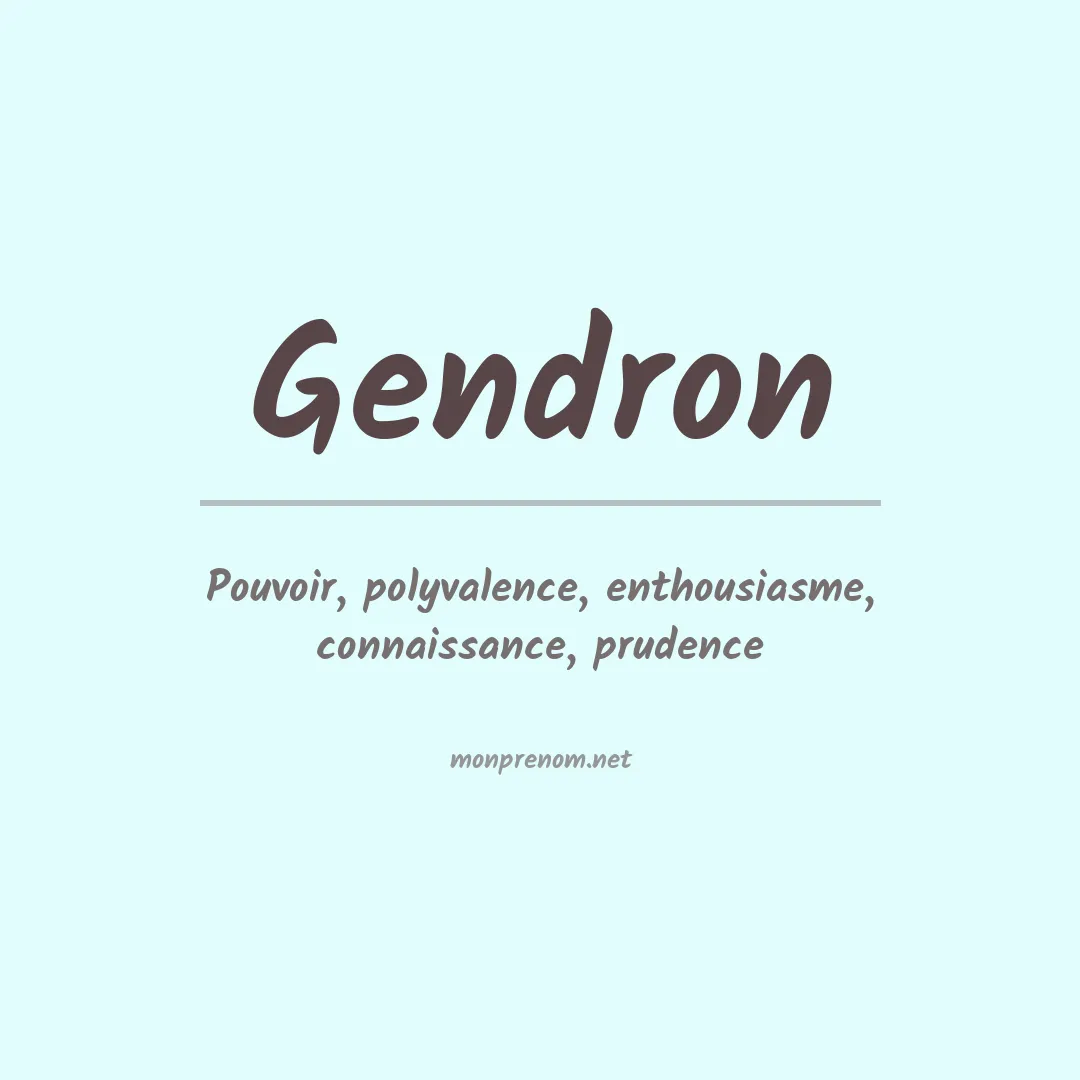Prénom Gendron