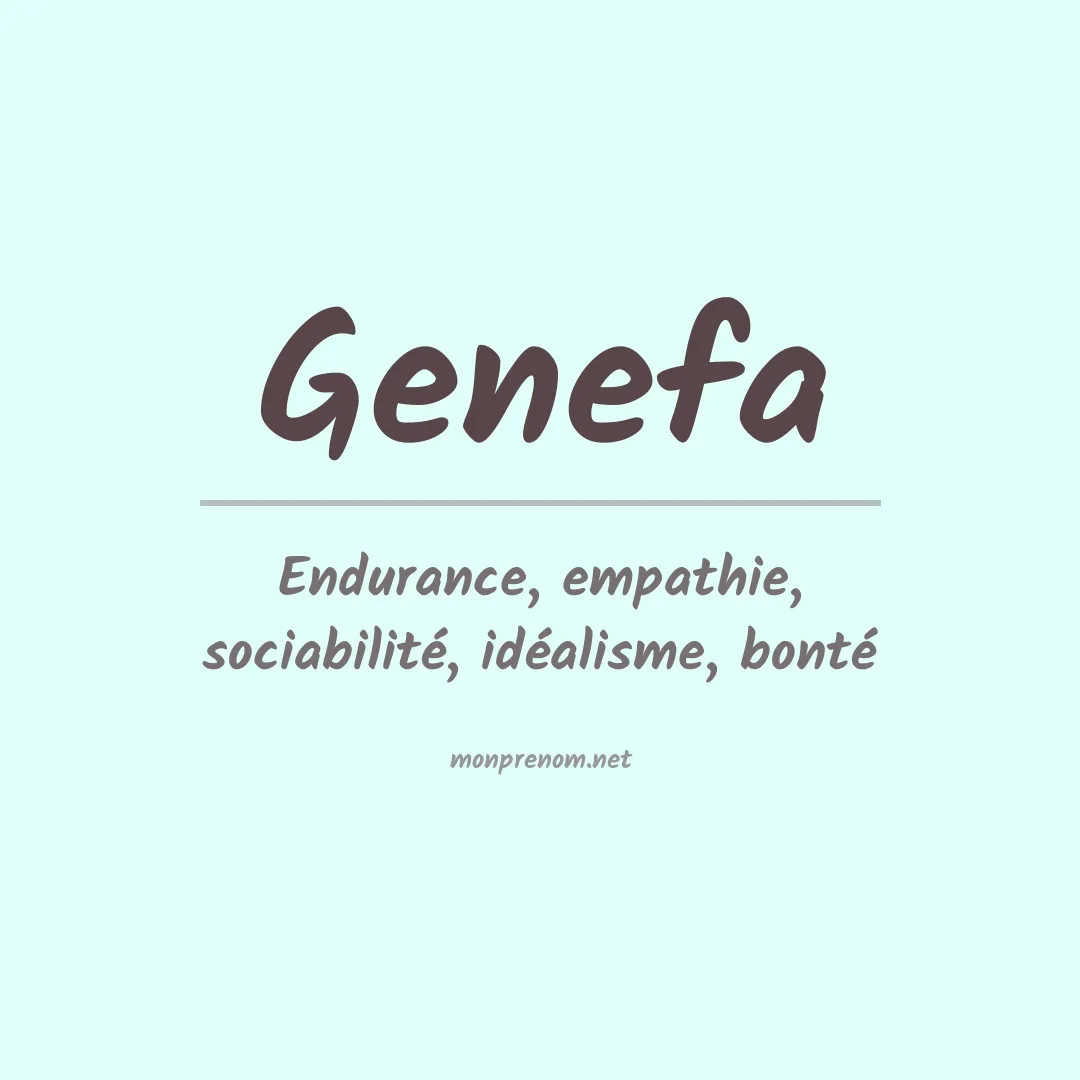 Signification du prénom Genefa