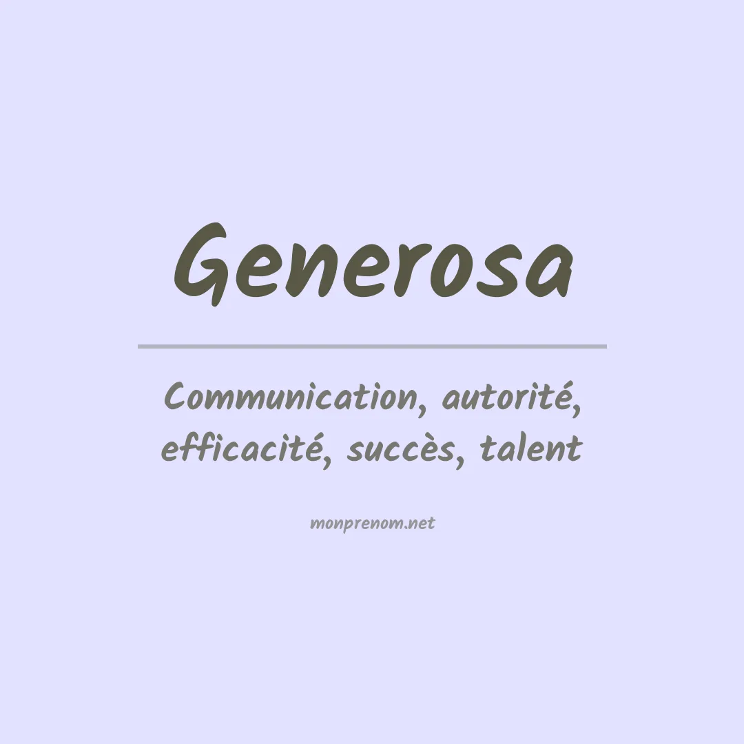 Prénom Generosa
