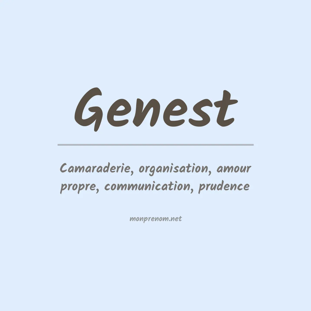Prénom Genest