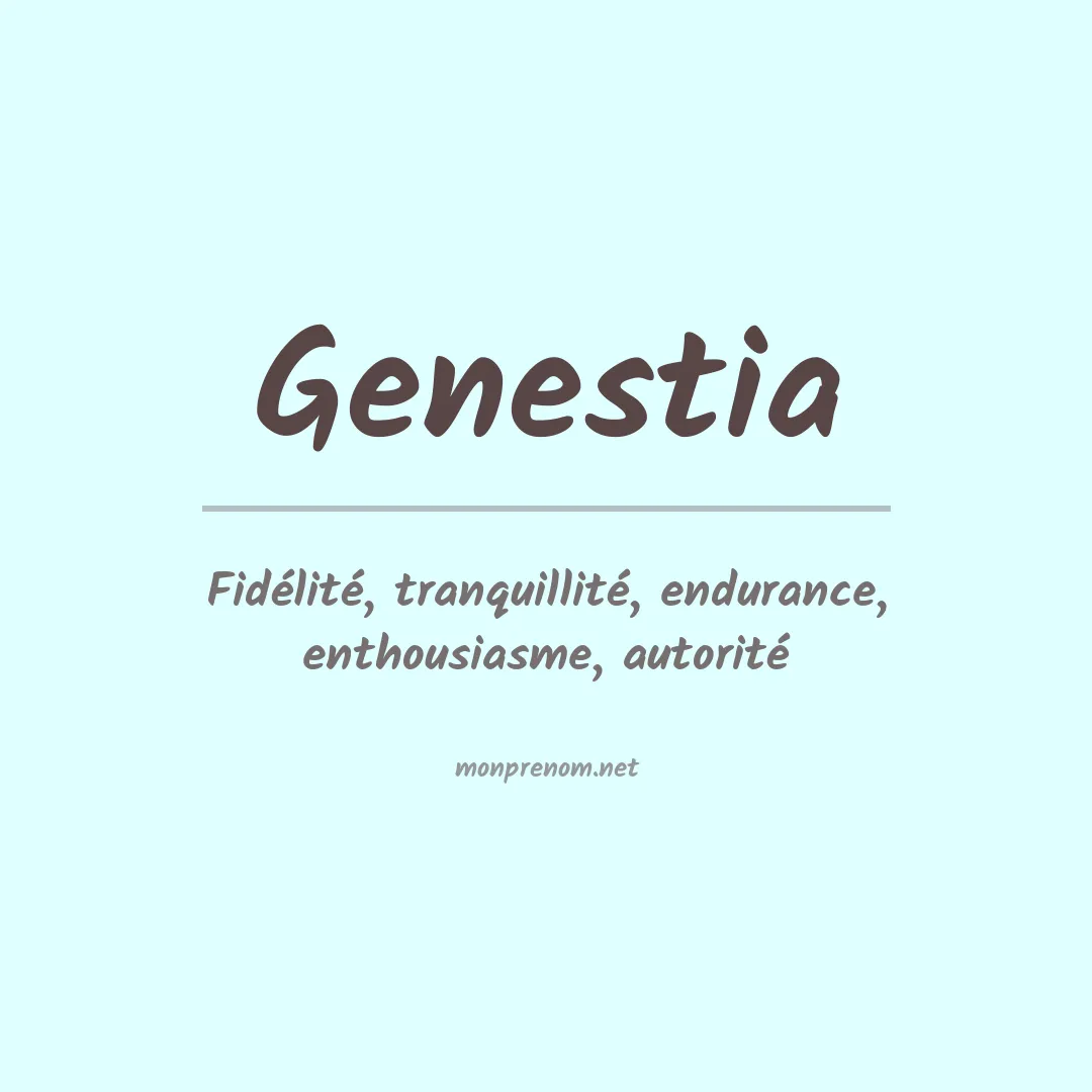 Signification du prénom Genestia