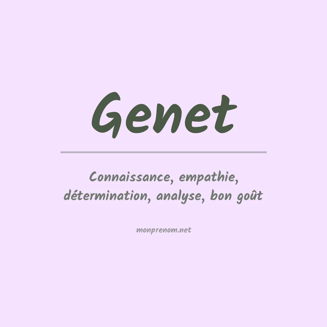 Prénom Genet