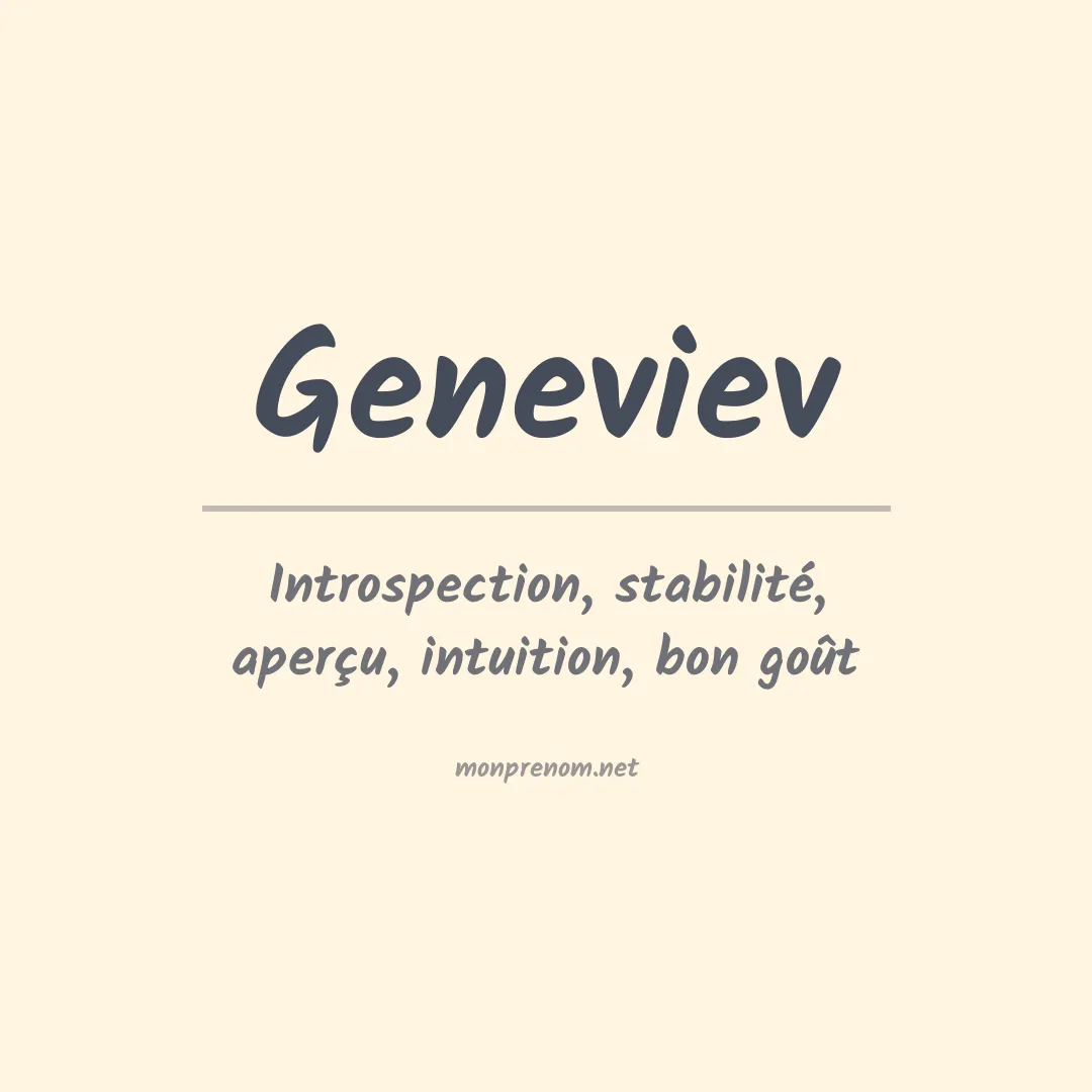 Signification du prénom Geneviev