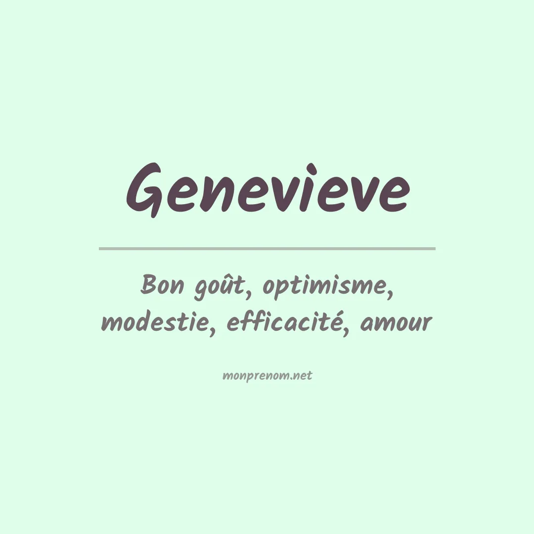 Prénom Genevieve