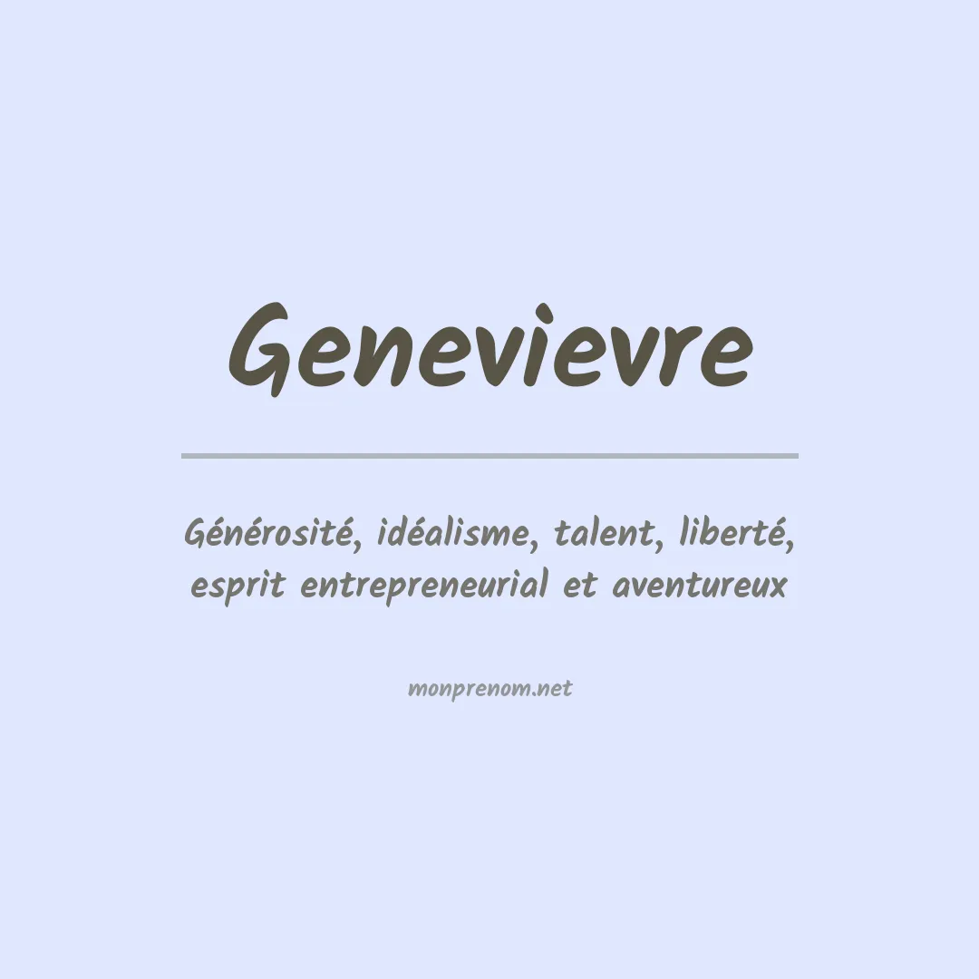Prénom Genevievre