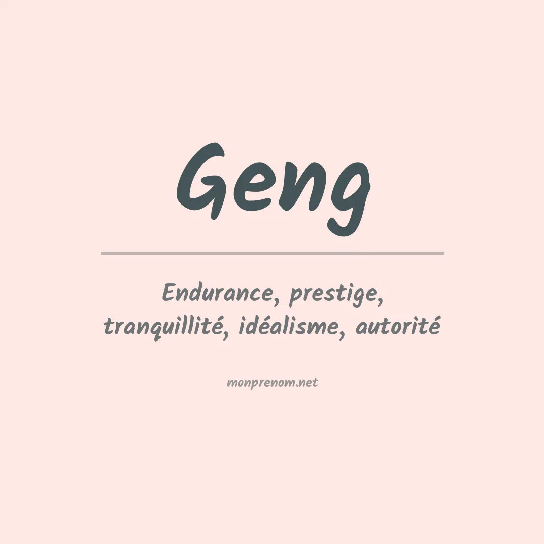 Prénom Geng