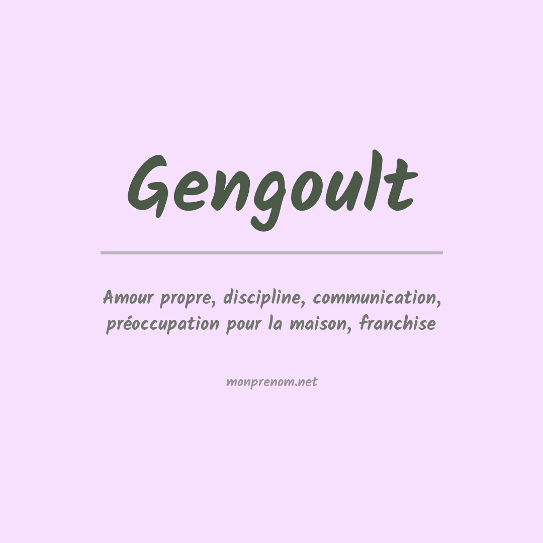 Signification du prénom Gengoult
